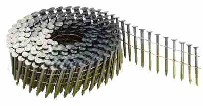 Siding and Fencing Nails - 15 Degree Coil Wire Welded
