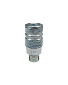 1836BK 3/8" Industrial Coupler, 3/8" MPT