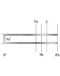 1564CGR 7/16" crown x 2" leg 15 gauge staples