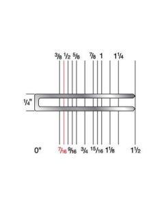 1814CGR 1/4" Crown x 7/16" Leg 18 Gauge Galvanized Staples