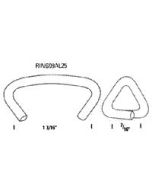 RING09AL25 9 Gauge 1-3/16" Aluminum D Ring Blunt Tip
