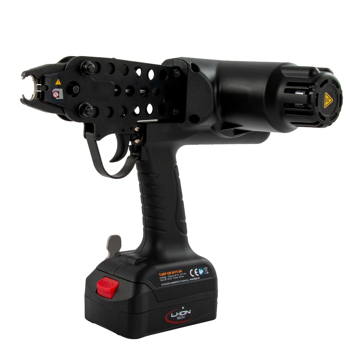 TJEP CR8 115994 Cordless 15GA Battery Powered Hog Ring Tool angle
