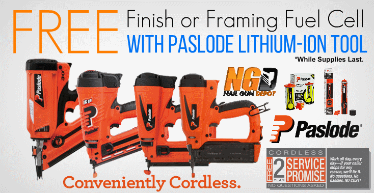 Paslode Cordless Nail Gun Depot Promotion